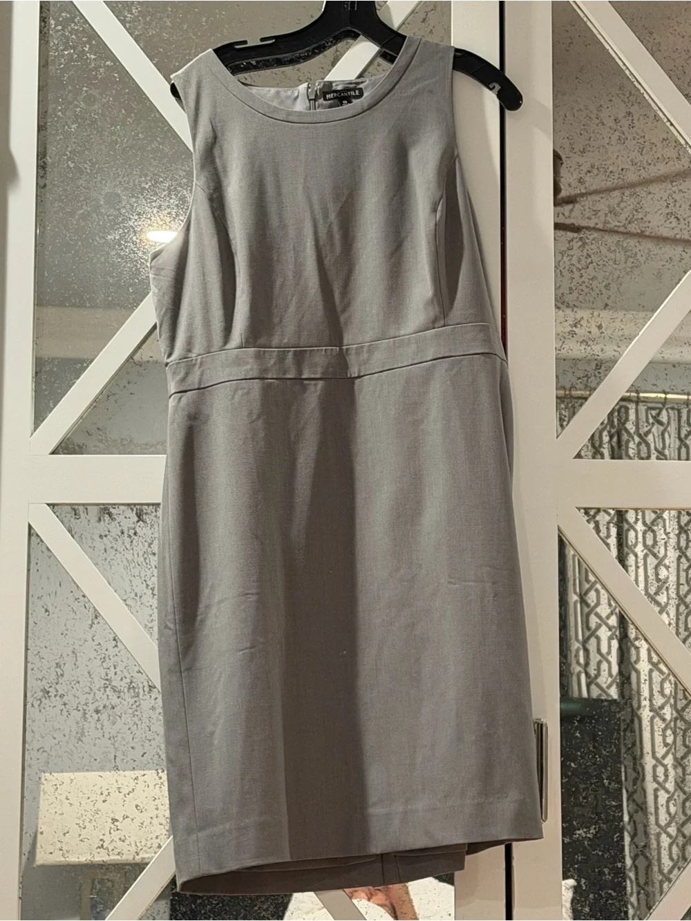 J. Crew Mercantile Gray Sheath Suiting Dress